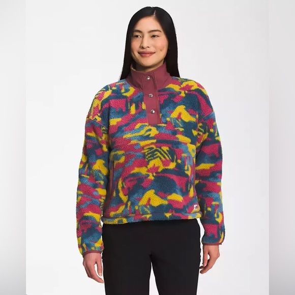 The North Face Women’s Printed Cragmont Fleece ¼ Snap Pullover Jacket Sz XXL NEW